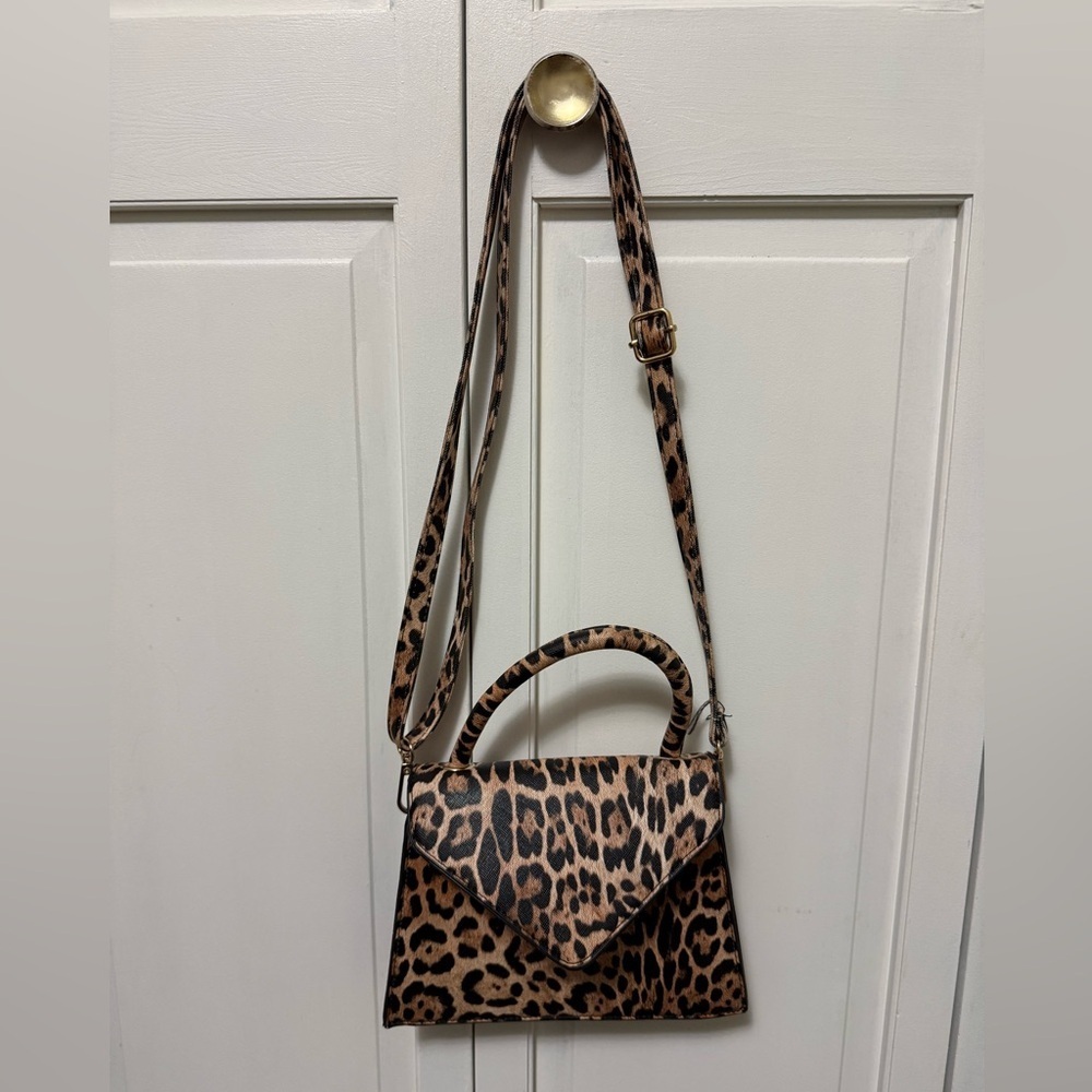 Leopard Print Mini Purse Handbag Adjustable Strap Animal Print
